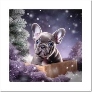 Christmas Frenchie Posters and Art